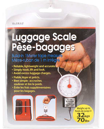 LUGGAGE SCALE ANALOG MAX WEIGHT CAPACITY:32KG(70LBS)
