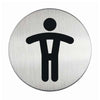 PICTOGRAM-MEN'S WC SYMBOL WITH ADHESIVE PADS