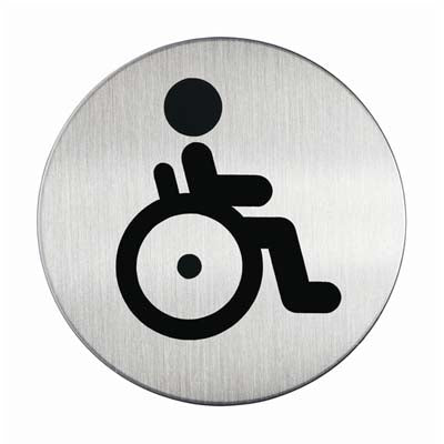 PICTOGRAM-WHEELCHAIR ACCESSIBLE WITH ADHESIVE PADS