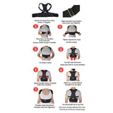 BACK POSTURE BELT MAGNETIC MED SIZE 29-36IN WAIST