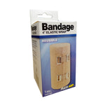 BANDAGE ELASTIC 4IN X 5FT UNSTRETCHED