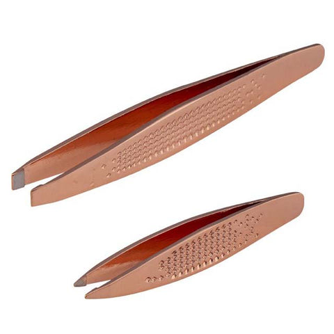 TWEEZER DUO 2 SIZES PER SET ROSE GOLD EDITION