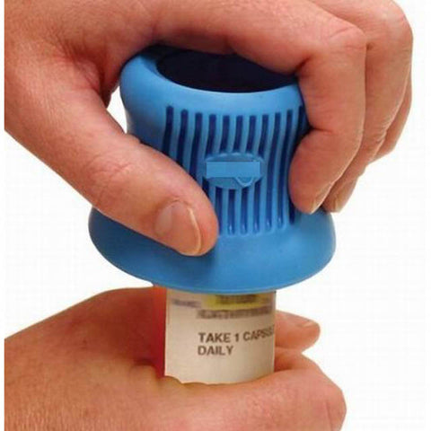 PILL BOTTLE OPENER W/MAGNIFYING GLASS 4X