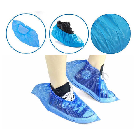 SHOE COVERS PLASTIC DISPOSABLE WATERPROOF