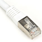 PATCH CORD CAT5E WHT 1FT SHIELD BOOT