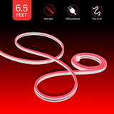 LED FLEXIBLE STRIP RED USB POWER SOURCE 6.5FT STRIP