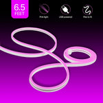 LED FLEXIBLE STRIP PINK USB powered source 6.5ft strip