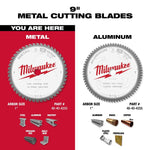 SAW BLADE 9INX72T 1IN ARBOR CUTTING ALUMINUM BRASS COPPER