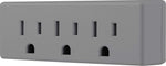 WALL TAP 3-OUTLET GREY