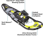 SNOWSHOES KIT ADULT 9X30IN BLK WEIGHT CAPACITY 201-250LBS