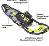 SNOWSHOES KIT ADULT 9X30IN BLK WEIGHT CAPACITY 201-250LBS