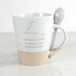 PISCES ZODIAC MUG W/SPOON