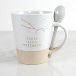 TAURUS ZODIAC MUG W/SPOON