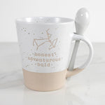 SAGITTARIUS ZODIAC MUG W/SPOON