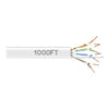 CABLE CAT5E FT4 SOL WHT 1000FT UTP 4P/24AWG 350MHZ CMR GIGABASE