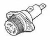 FUSE HOLDER 10X30MM PANEL MOUNT BAYONET KNOB QT ST 5A 600V