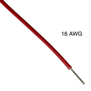 WIRE SOLID 18AWG 100FT RED TR64 PVC FT1 300V