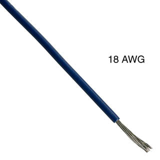 WIRE STRANDED 18AWG 100FT BLUE TC PVC FT1 300V 105C
