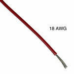 WIRE STRANDED 18AWG 100FT RED TC PVC FT1 300V 105C