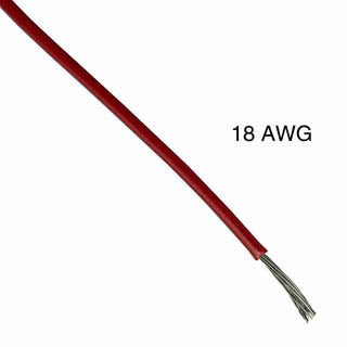 WIRE STRANDED 18AWG 100FT RED TC PVC FT1 300V 105C