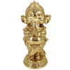GANESHA STANDING WITH FOLDED HANDS GOLDEN STATUE 7X6X16IN