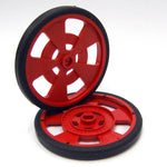 WHEEL PLASTIC 69MM DIA RED 7.62MM WIDE