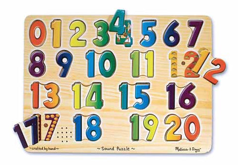 NUMBERS SOUND PUZZLE- AGES 3+ 3 AAA BATTERIES REQUIRED