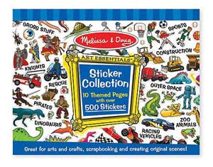 STICKER COLLECTION-BLUE 10 THEMED PAGES W/500+ STICKERS