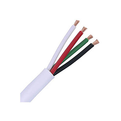CABLE 4C 18AWG STR UNSH 500FT CMP PLENUM WHT