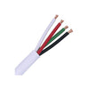 CABLE 4C 18AWG STR UNSH 500FT CMP PLENUM WHT