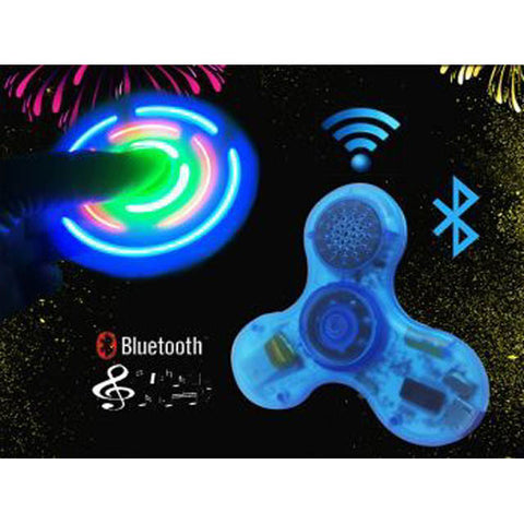 SPINNER HAND BLUETOOTH W/LED & SPEAKERS CRYSTAL