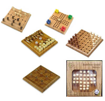 POCKET BAMBOO GAME SET 6 GAMES ASSORTMENT