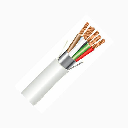 CABLE 6C 18AWG STR SHLD 1000FT CMP PLENUM WHT