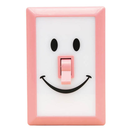NIGHT LIGHT SWITCH HAPPY W/6 LED INCLUDES 3 AAA ASSORTED COLORS