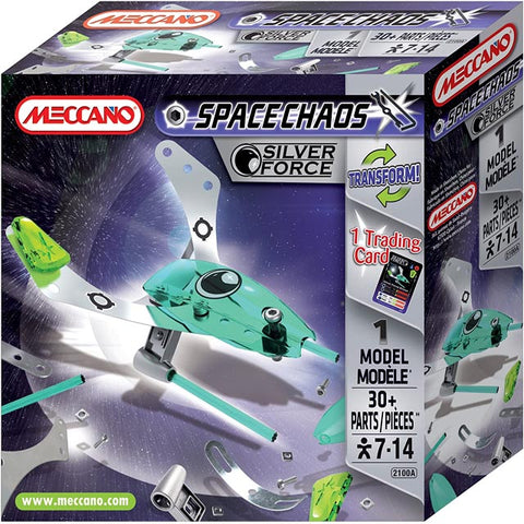 MECCANO SPACECHAOS-SILVER FORCE DRONE 30PARTS 1 MODEL ASSOR