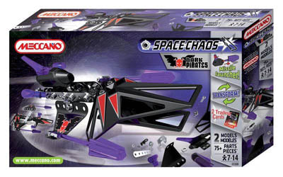 MECCANO SPACECHAOS-DARK PIRATES BOMBERS 75 PARTS 2 MODELS