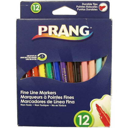 LINE MARKER FINE WASHABLE ASSORTED COLOUR 12PCS/SET