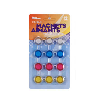 MAGNET COIN DIA 20MM TRANSPARENT