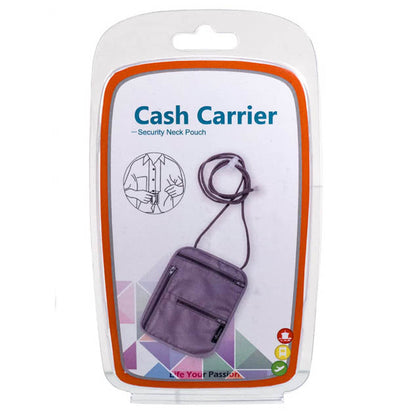 NECK POUCH FOR TRAVEL 6 X 8 INCH ASSORTED COLORS