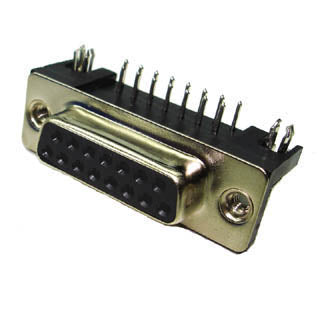 DB15F PCRA PLASTIC SHORT FOOT W/MET LIP