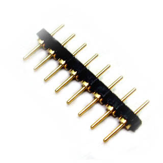 SIPHDR 2.5MM 8P BRST MACH BLACK GOLD