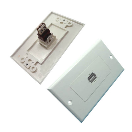 WALL PLATE USB A FEM PLASTIC
