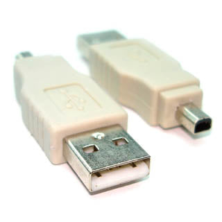 USB ADAPTER A MALE-MINI B MALE 4PIN