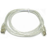 USB CABLE A-B MALE/MALE 10FT SILVER