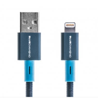 USB CABLE A MALE TO LIGHTNING 8P 6FT BLUE MFI CERTIFIED IPHONE