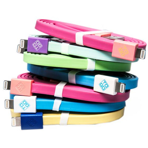 USB CABLE A MALE TO LIGHTNING 8P 3FT ASSORTED COLORS IPHONE MFI