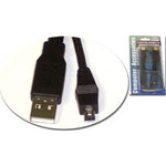 USB CABLE A MALE-MINI A MALE 4P 5FT BLACK