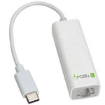 USB ADAPTER 3.1 TYPE C TO RJ45 WHITE FOR ETHERNET ADAPTER