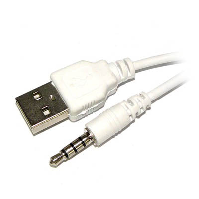 USB CABLE A MALE TO 3.5MM PLUG 6FT FOR IPOD SHUFFLE SYNC/CHARGE