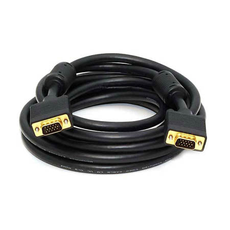 VGA CABLE DBHD15M/M 35FT IN-WALL BLACK GOLD PLATED